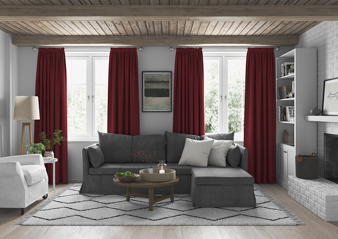 Faux Suede, Red - Made to Measure Curtains - Image 5